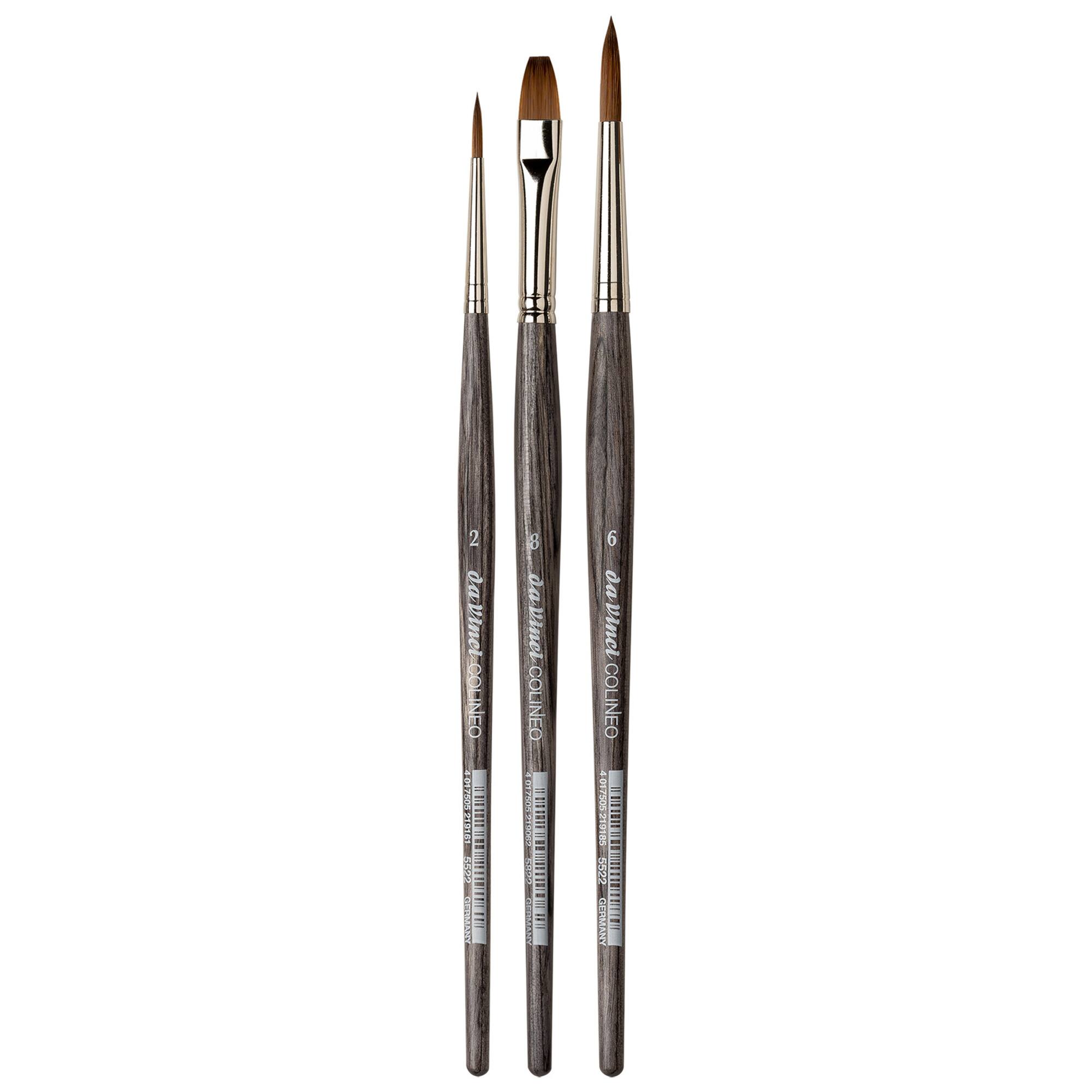 da Vinci COLINEO 3 Piece Synthetic Red Sable Brush Set
